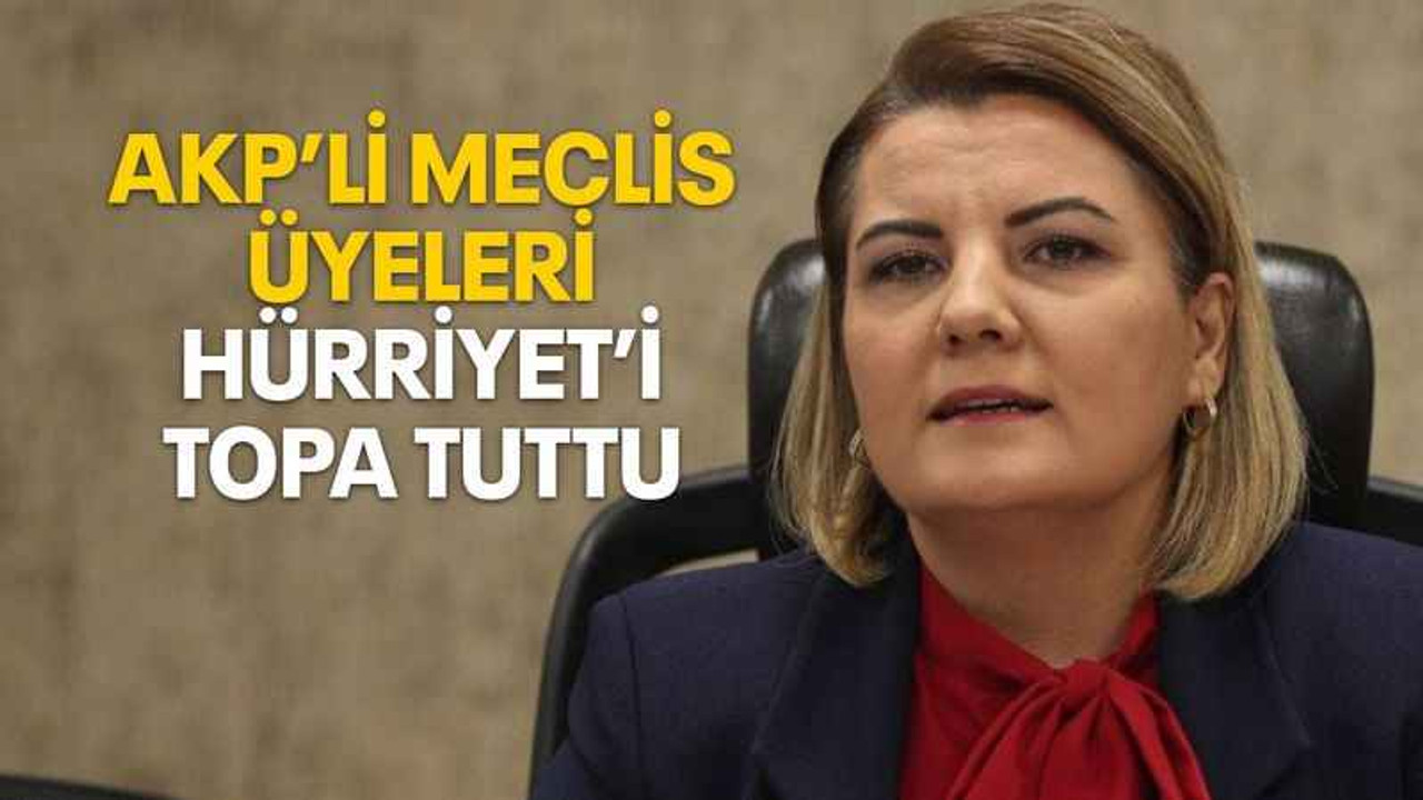 AKP’li meclis üyeleri Hürriyet’i topa tuttu